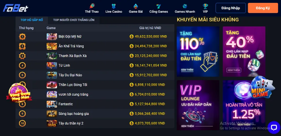 Hoàn trả hàng ngày cá cược thể thao bong88 casino
